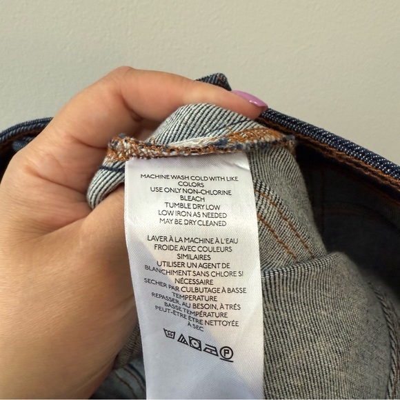 Anthropologie Pilcro The Nyhavn Cropped Flare Leg Jeans Dark Blue Sz 32 - Picture 9 of 15